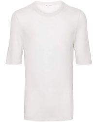 Ami Paris - Semi-Sheer Lyocell T-Shirt - Lyst