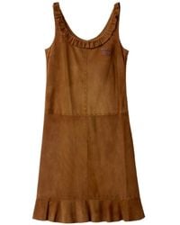 Miu Miu - Waxed Suede Dress - Lyst