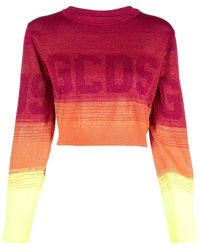 Gcds - Pull Crop À Logo Imprimé - Lyst