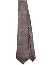 Giorgio Armani - Herringbone-pattern Silk Tie - Lyst