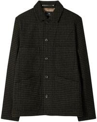 Paul Smith - Dark- Dogtooth Wool-Blend Chore Jacket - Lyst