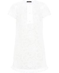 Twinset - Abito Corto Con Ricamo A Fiori - Lyst