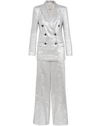 Brunello Cucinelli - Metallic Linen-blend Suit - Lyst