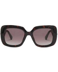 Kurt Geiger - Tortoiseshell-Effect Eagle-Plaque Sunglasses - Lyst