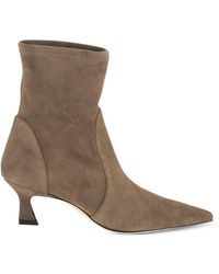 Stuart Weitzman - Vinnie Suede Ankle Boots - Lyst