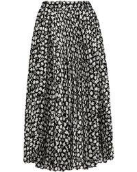 Sacai - Floral-print Pleated Skirt - Lyst