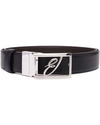 Brioni - Logo-plaque Leather Belt - Lyst