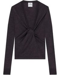 Courreges - Twist-Front Wool Top - Lyst