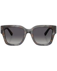 Tory Burch - Double T Square-Frame Sunglasses - Lyst