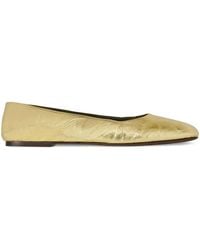 The Row - Metallic-Effect Ballet Flats - Lyst