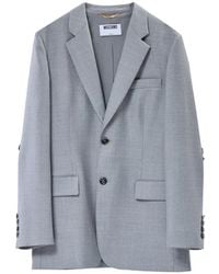 Moschino - Embroidered-Elbow Wool Blazer - Lyst