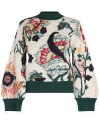 Sacai - Floral-Intarsia Wool Sweater - Lyst