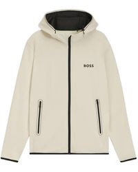 BOSS - Hooded Zip-Front Jacket - Lyst
