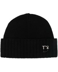 DSquared² - Monogram-plaque Knitted Beanie - Lyst