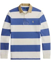 Polo Ralph Lauren - Striped-Pattern Long-Sleeve Polo Shirt - Lyst