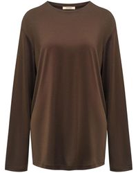 12 STOREEZ - Long-Sleeve Silk T-Shirt - Lyst