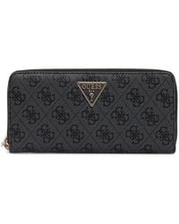 Guess - Portefeuille Laurel 4G Zippé À Logo Imprimé - Lyst
