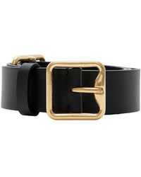 Burberry - Double B Buckle Leather Belt - Lyst