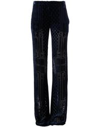 Balmain - Brocade Wide Leg Trouser - Lyst