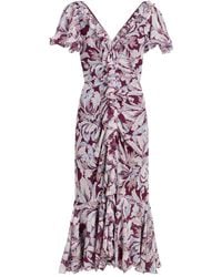 Cinq À Sept - Ruffled Tulip Midi Dress - Lyst