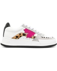DSquared² - Patch-detail Lace-up Sneakers - Lyst