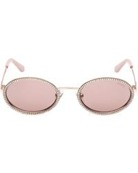 GUESS EYEWEAR - Lunettes De Soleil Ovales Ornées De Cristaux - Lyst
