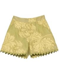 La DoubleJ - Good Butt Jacquard Lace-Trimmed Shorts - Lyst