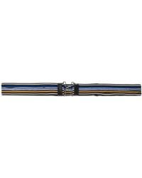 Prada - Striped Clasp Buckle Belt - Lyst