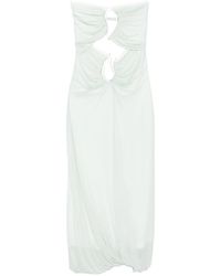Christopher Esber Aura Strapless Silk Maxi Dress in Blue | Lyst