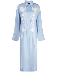 Cynthia Rowley - Robe-Chemise À Fleurs Brodées - Lyst