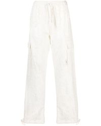 MSGM - Distressed-effect Cotton Trousers - Lyst