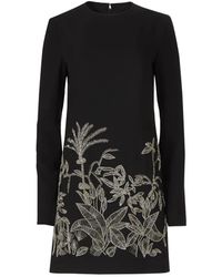 Costarellos - Zani Beaded Round-Neck Mini Dress - Lyst