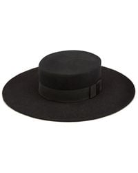 Nina Ricci - Large Felt Wool Boater - Lyst