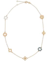 Tory Burch - Forget Me Not Pavé Necklace - Lyst