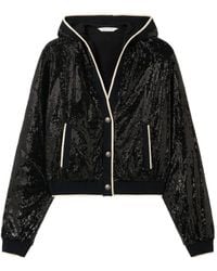 Palm Angels - Curved Logo Sequin Crop Jacket - Lyst