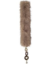Max Mara - Schal Aus Faux Fur Mit Kettengliedern - Lyst