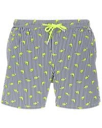 MC2 Saint Barth - Lighting Shark-Print Striped Swim Shorts - Lyst