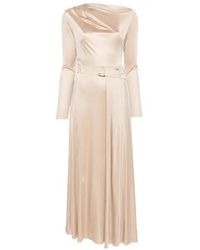 Fabiana Filippi - Draped Belted Midi Dress - Lyst