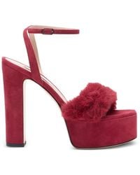 Casadei - Suede Platform Pumps - Lyst