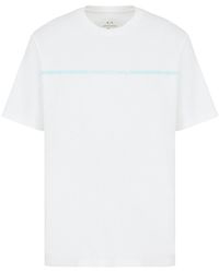 Armani Exchange - Logo-embroidered Cotton T-shirt - Lyst
