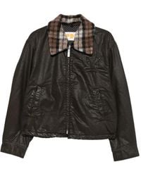 PDF - Check-Collar Logo-Embossed Jacket - Lyst