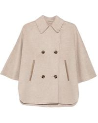 Max Mara - Aospite Double-Breasted Cape-Style Jacket - Lyst