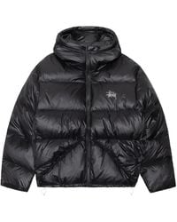 Stussy - Hooded Puffer Jacket - Lyst