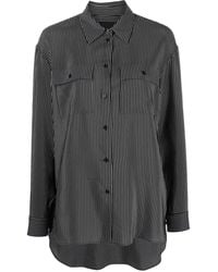 Nili Lotan - Stripe-Print Silk Shirt - Lyst