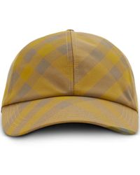 Burberry - Casquette En Coton À Carreaux - Lyst
