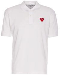 COMME DES GARÇONS PLAY - Heart-Patch Polo Shirt - Lyst