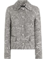 Dolce & Gabbana - Floral Jacquard Single-Breasted Jacket - Lyst
