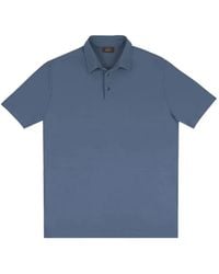 Zanone - Button Cotton Polo Shirt - Lyst