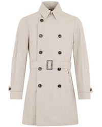 Moorer - Double-Breasted Buttoned Trench Coat - Lyst