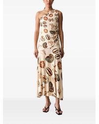 FARM Rio - Seashell-Print One-Shoulder Midi Dress - Lyst